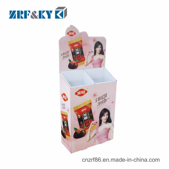 Цветная гофрированная/картонная/художественная бумага с цветной печатью на заказ, витрина, напольные стеллажи для пищевых продуктов/полка/коробка/подставка